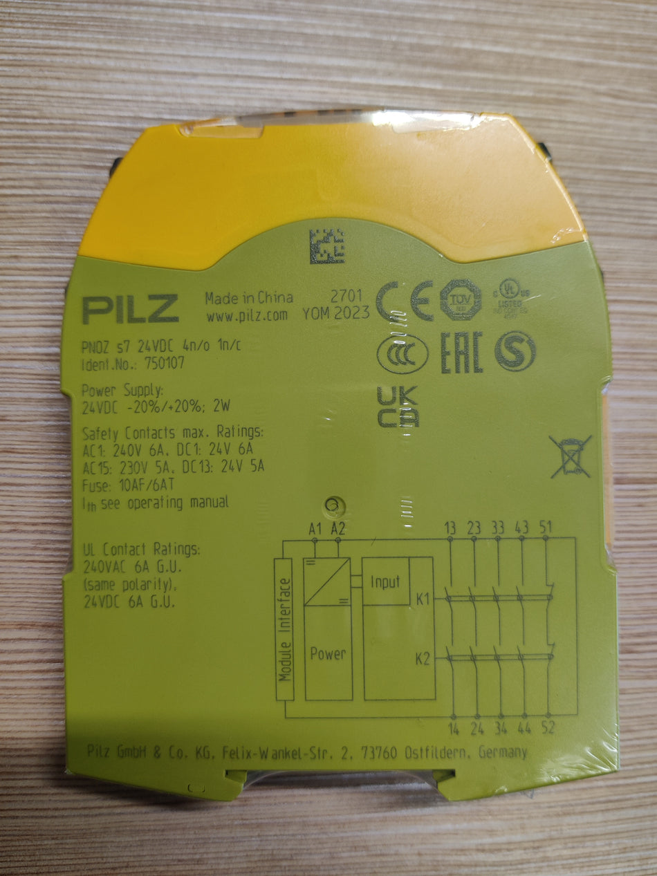 Pilz PNOZ s7 Sicherheitsschaltgerät 24VDC Nr. 750107