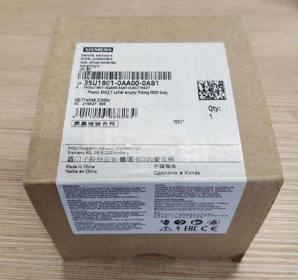 Siemens Gehäuse für Befehlsgeräte, 22 mm, rund   Nr. 3SU1801-0AA00-0AB1