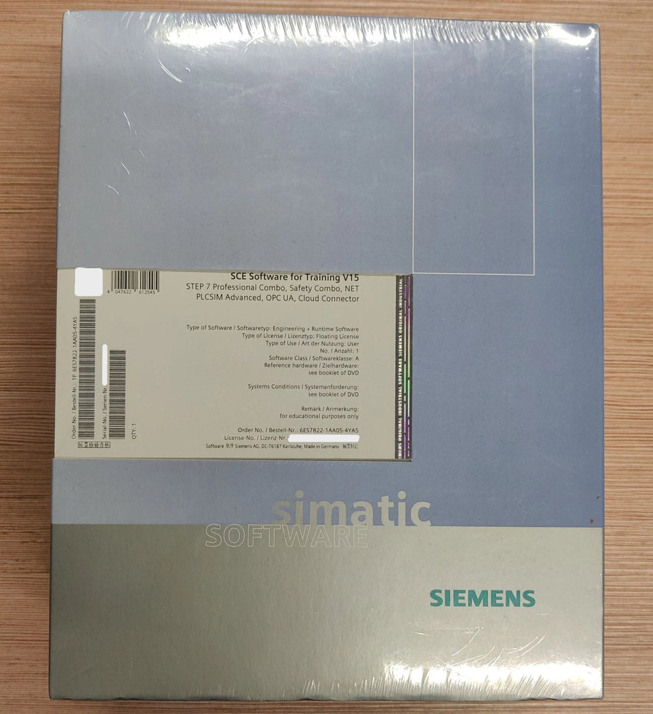 SIMATIC STEP 7 Professional V15/2017 Combo Training Software     Nr. 6ES7822-1AA05-4YA5