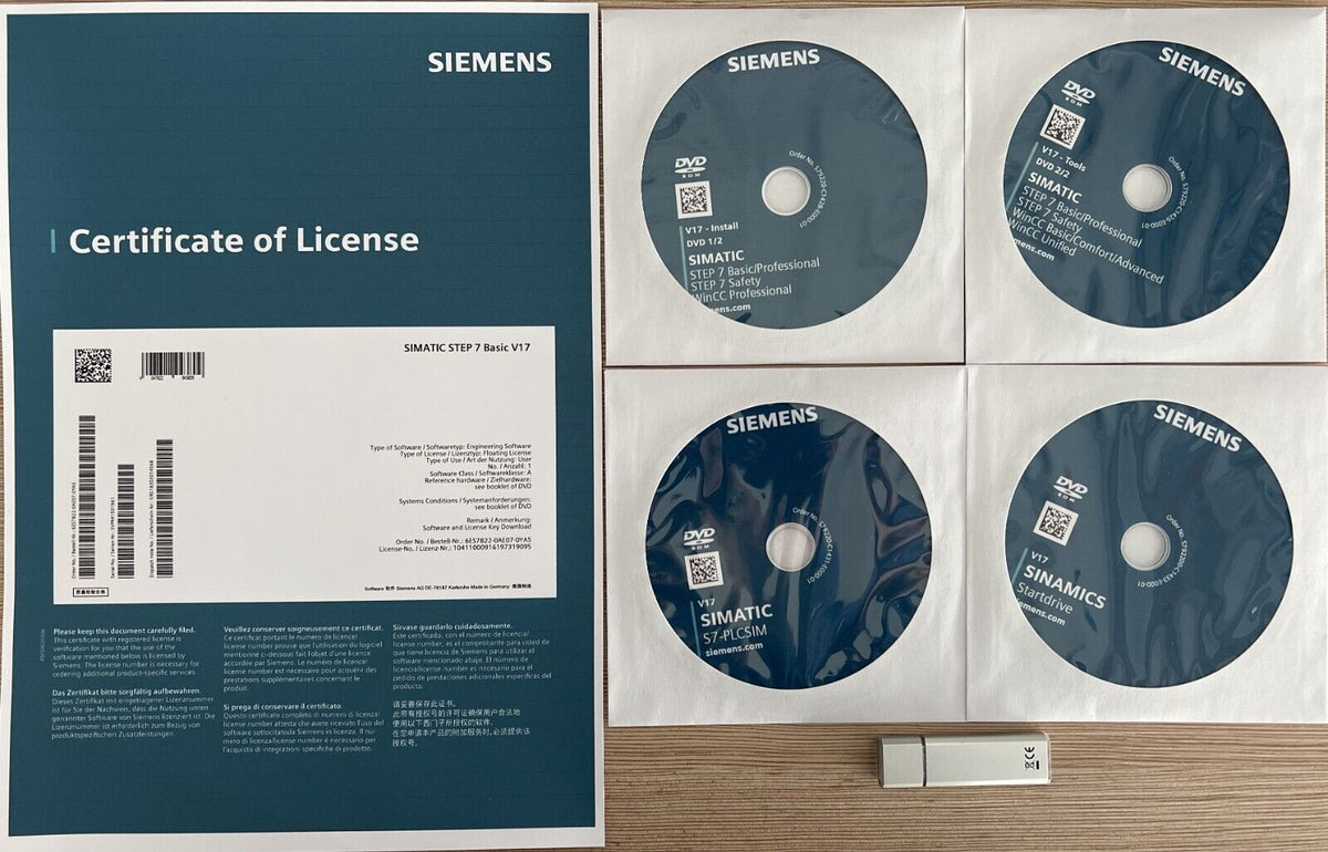Simatic Software Siemens SIMATIC Step 7 Basic V17 - Download-Version 6ES7822-0AE07-0YA5 ...