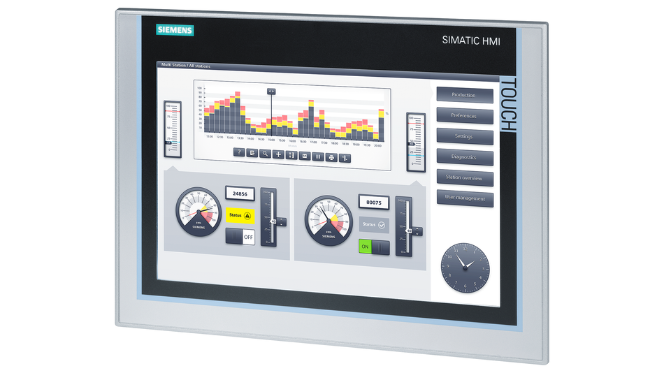 Siemens SIMATIC HMI TP1200 Comfort, Comfort Panel Nr. 6AV2124-0MC01-0AX0